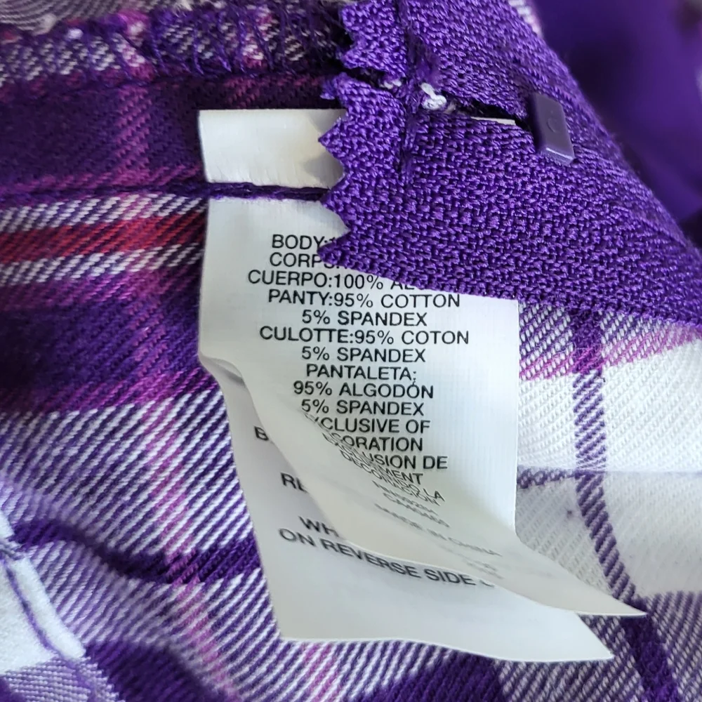 Children's Place‎ Girls Purple White Plaid Pleated Casual School Skort Sz 4 New